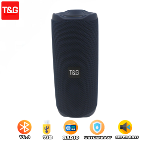 T&G TG-468 TWS Bluetooth V6.0 Portable Wireless Cloth Fabric Bass Subwoofer Stereo Sound Music Speaker with Hand Strap
