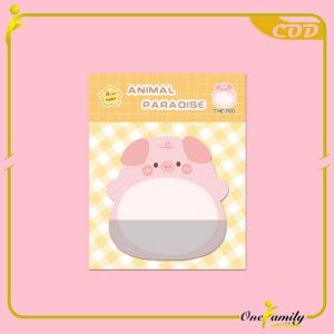 ONE-A103 Sticky Notes Motif Hewan Isi 20 Lembar / Tempelan Kertas Catatan Memo Mini Sticky Note