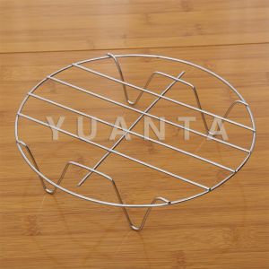 YUANTA ขาตะแกรงสแตนเลส อุปกรณ์เสริม สําหรับหม้อทอดไร้น้ํามัน ขาตั้งสแตนเลส ตะแกรงย่างบาร์บีคิว Single layer steaming rack