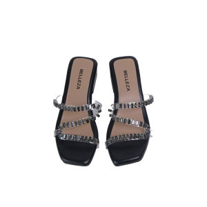 BELLEZA STACEY - Heels Crystal Wanita Nyaman Empuk 4cm Size 36 - 40