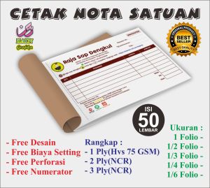 NOTA CUSTOM CETAK NOTA LENGKAP INVOICE Bon Surat Jalan Kwitansi Olshop