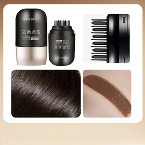 ✨ปากกาทำผมแบบกันน้ำ กันเหงื่อ ฝาปิดผมสีเทา ปากกาทำผมแบบใช้แล้วทิ้ง ไม่ซีดจาง แท่งเติมสี เครื่องมือมหัศจรรย์ปิดผมสีเทา หวีและเติมสี หัวแปรงขนาดใหญ่
