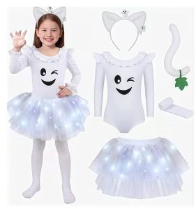 Halloween childrens costumes cosplay Childrens performance costume childrens tutu skirt playful black cat girl costume