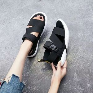 [Free Shipping] WomenS Sports Sandals Korean Style New Summer Collection Versatile Flat Sandals Thick-Soled Beach Sandals For Women