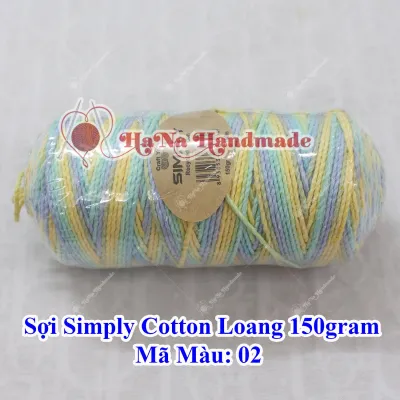 Sợi simply cotton loang 150g