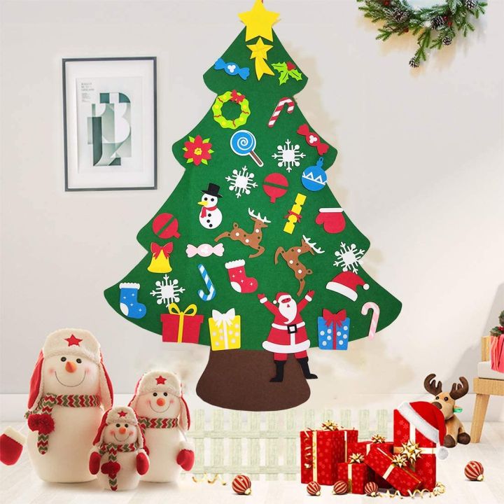 Kid Basic Life Skills Montessori Busy Board DIY Felt Christmas Tree ...