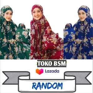 DISKON Mukenah Grasela Bunga Bangkok Sakura Motif Terbaru Bahan Katun premium Mukenah Traveling