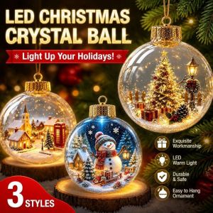OWMXZL Chất liệu acrylic. trang trí Giáng sinh Kích thước 8CM Thiết kế trong suốt. Đồ trang trí Giáng sinh treo. Bền bỉ có đèn dây chuyền hình cây thông Noel Cây thông Noel