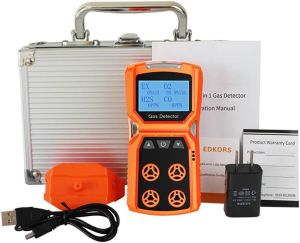 4 in 1 Detector Udara Gas Monitor H2S O2 CO LEL Multi Detektor Gas Multi pendeteksi Gas O2 H2S CO LEL oksigen hidrogen sulfida karbon monoksida mudah terbakar detektor kebocoran Gas