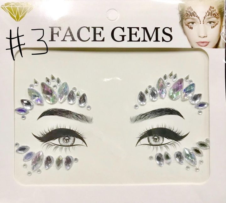 Face Crystal Sticker face gems face crystal sticker | Lazada PH