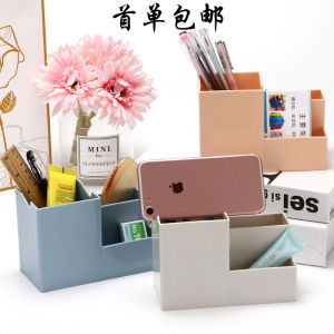 In-stock creative pen holder desktop stationery storage student multifunctional pen pen stand pen holder wholesale with printing logotop pick