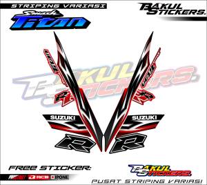 STRIPING VARIASI MOTOR SMASH TITAN/ STICKER LIST VARIASI SUZUKI SMASH TITAN