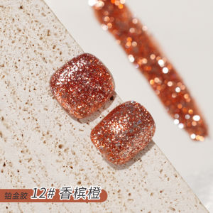 12Color Glitter Gel Nail Art Reflective Painting Platinum Nail Varnish  UV Gel Polish DIY Manicure Tool 15 ML 日式繁星高密度铂金胶