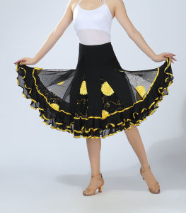 กระโปรงเต้นรำแกว่งขนาดใหญ่กระโปรงมาตรฐานแห่งชาติบอลรูมเต้นรำชุดเต้นรำ