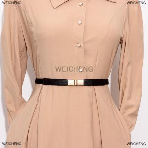 [COD] WEICHENG Leather Waistband for Women Dress Shirt Girdle Decoration Accessories Waist Seal Elastic Buckle Fashion All-match Thin Belt