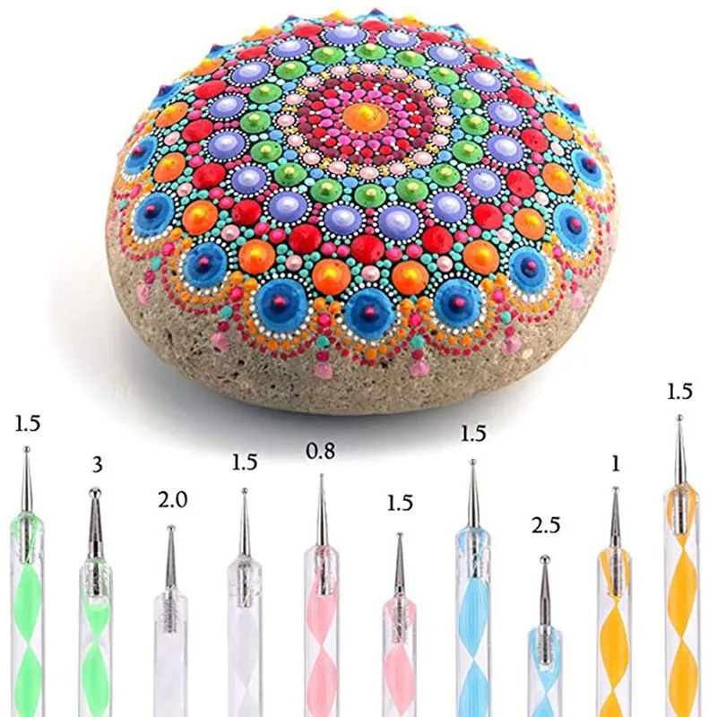 DNK】-16 Pcs Mandala Dotting Tools for Painting Rocks Mandala