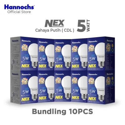 Hannochs Lampu Bohlam NEX 5W Cahaya Putih Paket isi 10pcs
