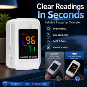 Fingertip Pulse Oximeter OLED Blood Oxygen Monitor SPO2 Heart Rate Meter Portable Oximeter Oxygen Saturation Reading Device