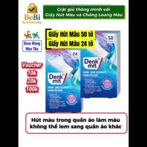 Giấy hút màu và chống phai màu quần áo khi giặt hiệu Denkmit Đức 50 và 24 tờ