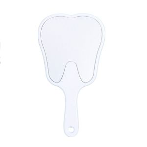 HUNIU HOUSE Mini Gương hình răng Nhựa Độ nét cao Gương trang điểm cầm tay Đa năng Trọng lượng nhẹ Gương khu vực cầm tay Gương Quà Tặng