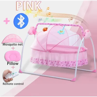 Duyan For Baby Electric Cradle Bed Auto shaker Multifunctional Foldable Baby Duyan with Bluetooth & Gift