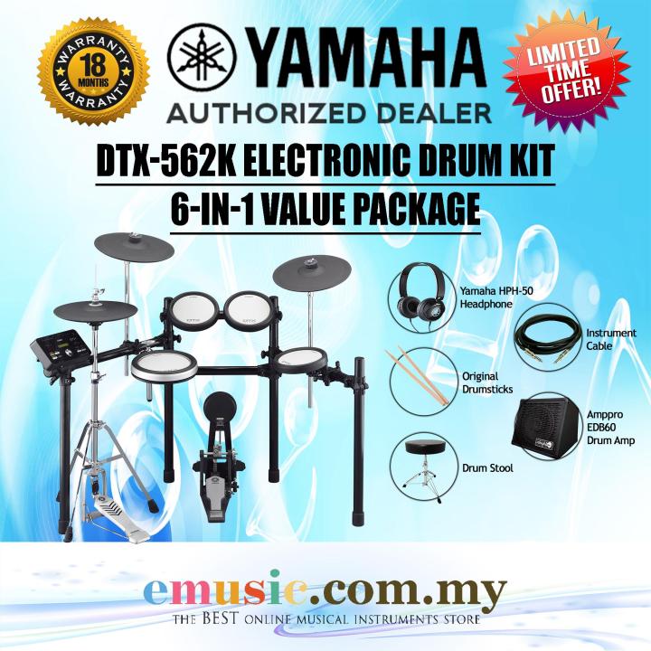 Yamaha DTX562K Electronic Drum Kit Value Package (DTX562 / DTX-562K / DTX 562K)