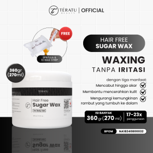 TERATU BEAUTY Hair Free Sugar Wax Natural Body Hair Waxing 270 ml / 360 gr