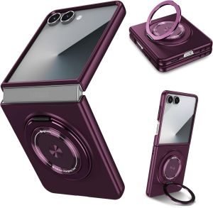 for Samsung Galaxy Z Flip 7 CaseCompatible with MagSafe360 Rotate Ring StandMatte Hard Shockproof Case for Samsung Z Flip 7 FE CaseZ Flip 6 CaseZ Flip 5 CaseZ Flip 4 Case-152c4c8b