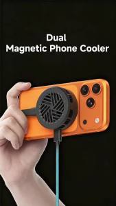 Hagibis Magnetic Cell Phone Cooler Double-sided Magnetic Semiconductor Cooling Fan Phone Radiator for Gaming Live Streaming Vlog2026