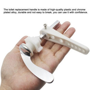 Replacement Flush Handle Cistern Durable Plastic Metal Toilet-Tank Handle Universal Fit Toilet Flush Lever Handle Rod