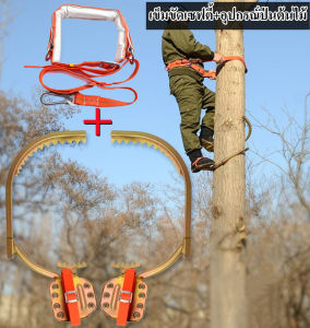 J&D(ขายดี)อุปกรณ์ปีนต้นไม้ Tree Climbing ที่ปีนต้นไม้ ปีนต้นไม้ รุ่น อุปกรณ์ปีนต้นไม้ อุปกรณ์ปีนเสาไม้ รองเท้าปีนต้นไม้ เข็มขัดเซฟตี้ เข็มขัดนิรภัยค