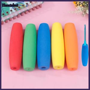 [Heartsbat] ชุดมือจับโครเชต์ตามหลักสรีรศาสตร์5ชิ้นมือจับที่สะดวกสบายสำหรับตะขอโครเชต์อุปกรณ์ตะขอโครเชต์หลายขนาดสำหรับตะขอ2มม.-8มม.