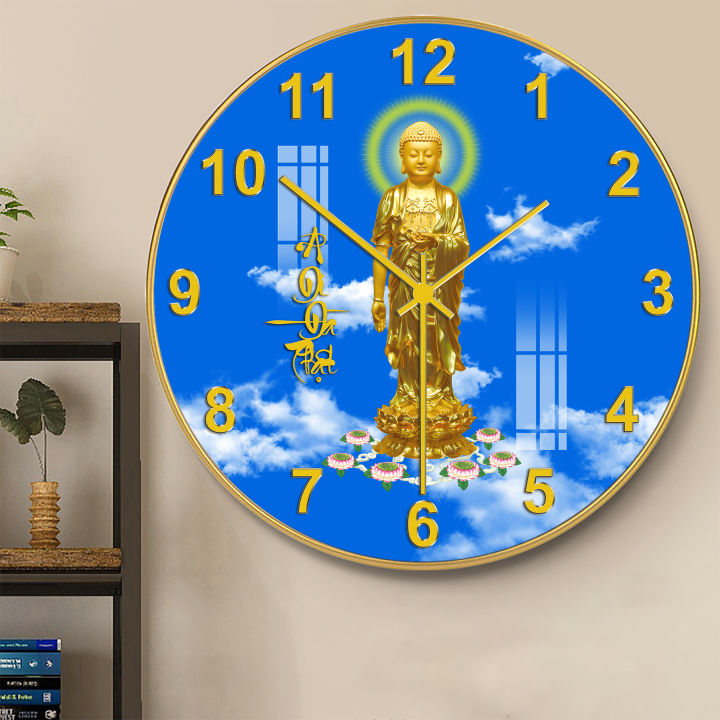 Đồng Hồ Treo Tường Phật Giáo CHÂN THIỆN MỸ, Kim Trôi 30cm 35cm 40cm ...