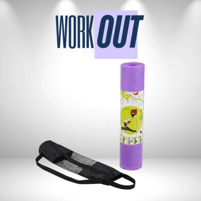 🧘‍♀️Premium Purple Yoga Mat with Sling Carrier Bag | Portable Non-Slip and Durable