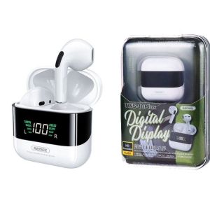 Remax TWS-10 Plus Dynamic Mini HIFI Metal Bluetooth Earbuds with Digital Display In-Ear Stereo and Compact Design
