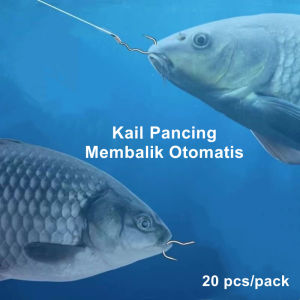 Kail Pancing Ikan Mas Anti Mocel Kail Pancing Karbon Kail Pancing Membalik Otomatis 1#~10# Automatic Flipping Fishhook