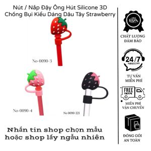 Nắp Đậy Ống Hút Silicon 3D Hoạt Hình Cute – Chống Bụi Trang Trí Ly Nước Dễ Thương