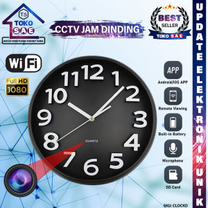 IP Camera CCTV Wifi Model Jam Dinding Wallclock Kmera Full HD 1080P 4K Hidden Spycam Pengintai Pengawas Sistem Keamanan Mata mata CCTV Hiasan Interior Ruangan Rumah Home Security Cam Cctv Mini Tersembunyi Wall Clock Denga Variasi  Warna Hitam Dan Putih