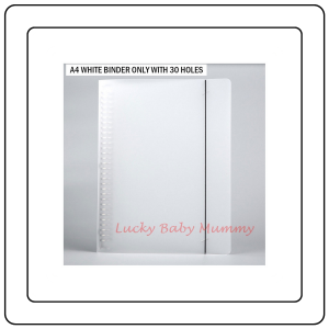 【JJ HOME】A4/B5/A5 Loose Leaf Binder Document File/Clips/Notebook 60pcs Refill Paper