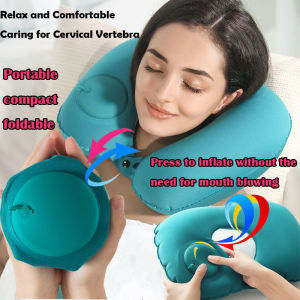 Inflatable Travel Pillow Portable U-Shape Soft Durable Upgrade Ergonomic Pillow for Camping Tourism