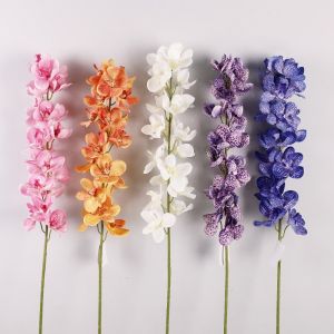FOUNDTWO Butterfly Orchid Artificial Vanda Orchid Flower Handmade Real Touch Fake Flower Branch Flower Arrangement Realistic Simulation Moth Orchid Wedding Party Favors