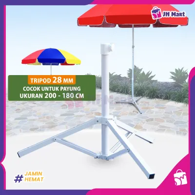 JH MART Penyangga Payung Tenda Besi Kokoh Tripod Outdoor Kaki Payung Jualan Bazar Cafe Anti Roboh
