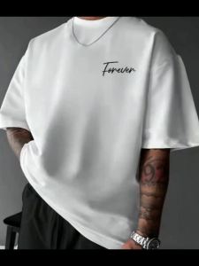 New Summer MenS T-Shirt Trendy Print Tee Versatile Casual Top Comfortable for All Seasons Round Neck Design Regular Fit Easy Casual Style