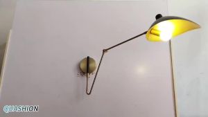 Black Swing Arm Wall Sconce Industrial Adjustable Metal Wall Lamp LED Reading Light for Bedroom Bedside Living Room Study E14.