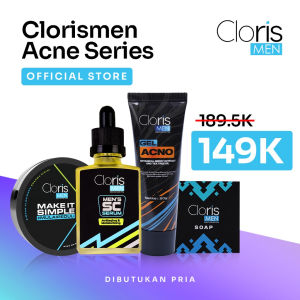CLORIS MEN  Clorismen Paket Acne Series Paket Lengkap Penghilang Jerawat Menghilangkan Bopeng