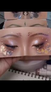The Perfect Aid Silicone Makeup For Beginner Eyelash Artists Training Board to Practicing Makeup for Face Eyes Painting