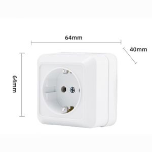 OUREAL Trắng Công tắc điện Gắn trên bề tường Tiêu chuẩn EU Ổ cắm EU Hiện đại Chất chống cháy Công tắc gắn bề