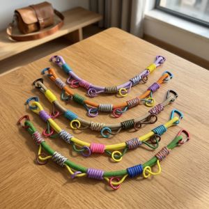 J9YXDU Multi-hanging Points Backpack Extension Lanyard Colorful Multi-purpose Hand Woven Paracord Rope Hanging Cord Adjustable Outdoor Gear Hanging Cord Mountaineering