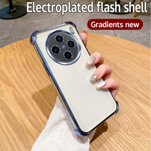 Ốp cho Vivo X200 Pro 5g X200 x200promini x100ultra X100S x100spro 2024 vỏ điện thoại mạ rõ ràng bốn góc silicon mềm bảo vệ chống rơi