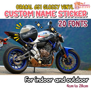 [CUSTOM] Name sticker Bike Helmet label decal (4 to 28cm)